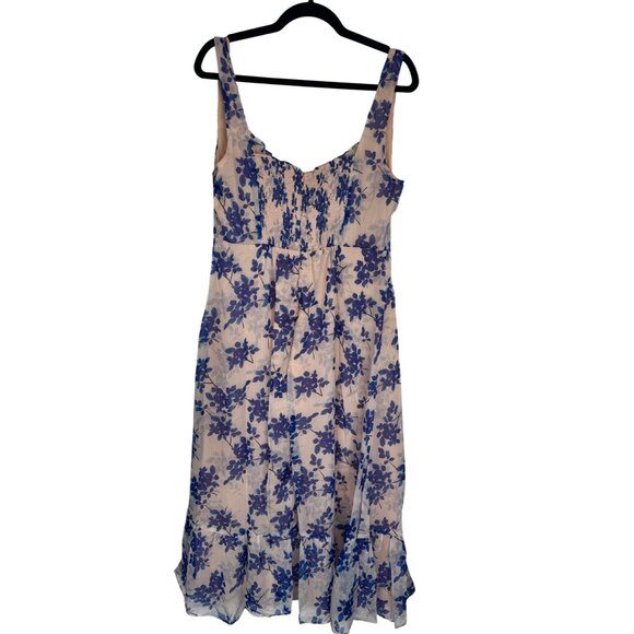 NWT XL ASTR The Label Floral Print Sleeveless Midi Dress Ruffle Hem - Picture 11 of 16